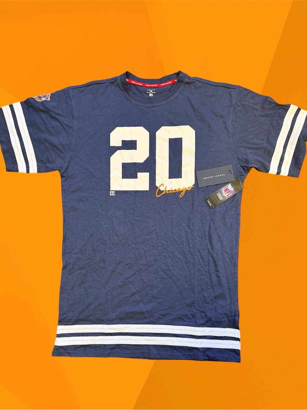 New with Tags Ladies Tommy Hilfiger NFL Collaboration Chicago Bears Shirt Medium